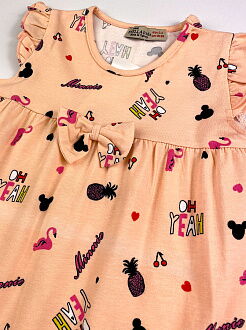 Платье для девочки Stella Kids Тропики персиковое 0217 - размеры