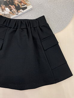 Юбка школьная для девочки Mevis черная 5136-01 - фотография