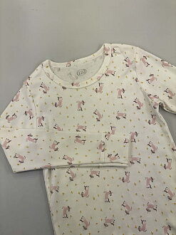 Пижама для девочки Фламинго Единороги молочная 247-051 - размеры