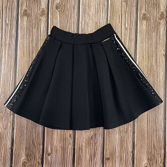 Трикотажная юбка для девочки Mevis черная 3306-02 - купить
