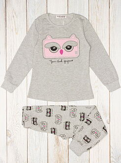 Пижама для девочки Setty Koop серая 004 - цена