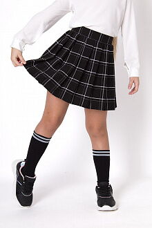 Юбка в складку для девочки Mevis черная 4914-01 - цена