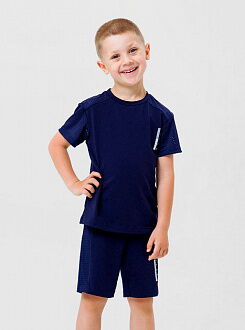 Спортивная футболка для мальчика SMIL темно-синяя 110605/110606 - цена