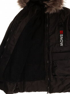 Куртка зимняя для мальчика Одягайко черная 20229 - фото