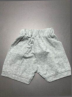 Летние шорты для девочки серый меланж 019353 - фото