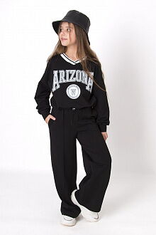 Стильный костюм для девочки Mevis Arizona черный 4838-03 - фото