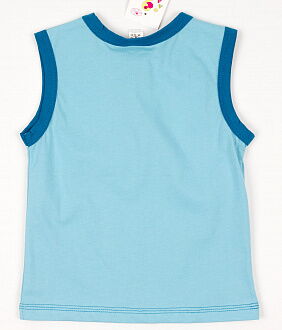 Майка для мальчика Фламинго голубая 356-114 - фото