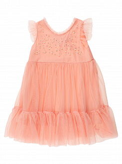 Нарядное платье Breeze персиковое 10296 - цена