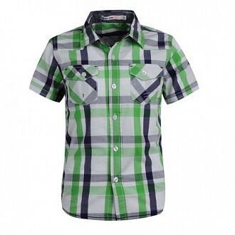 Рубашка с коротким рукавом Венгрия зеленый BCS-4628 - цена