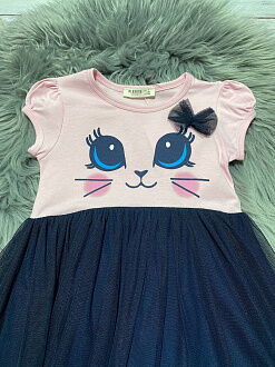 Платье для девочки Кошечка розовое 10676 - фотография