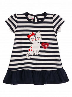 Платье для девочки Barmy Cat полоска синее 0033 - цена