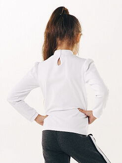 Блуза трикотажная с длинным рукавом SMIL белая 114644/114645 - фото