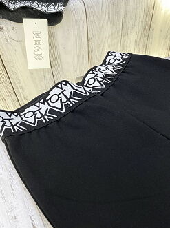 Школьные лосины для девочки Mevis черные 4108-02 - размеры