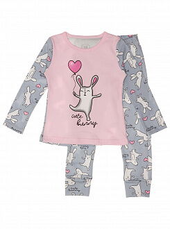 Пижама для девочки Фламинго Зайка розовая 245-222 - цена