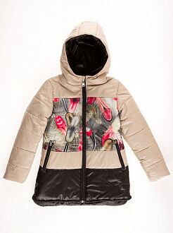 Куртка для девочки ОДЯГАЙКО бежевая 22077О - цена