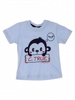 Комплект футболка и шорты Hoity-toity Мартышка голубой 0468 - размеры