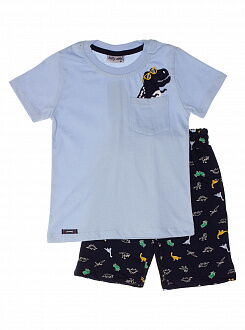Комплект футболка и шорты для мальчика Hoity-toity голубой 0522 - фотография