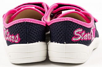 Полукеды на липучке для девочки Waldi САША малиновые 191/253-102 - купить