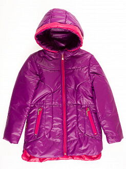 Куртка удлиненная для девочки ОДЯГАЙКО фиолетовая 22042 - цена