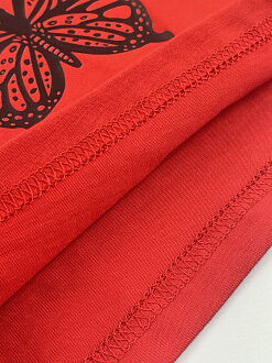 Футболка для девочки Mevis красная 4662-03 - фотография