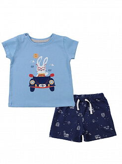 Комплект футболка и шорты для мальчика Фламинго голубой 571-417 - цена