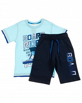 Комплект футболка и шорты Breeze BOARD голубой 12108 - цена