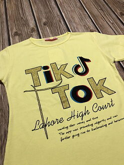 Футболка для девочки Tik Tok желтая 519/719 - размеры