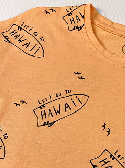 Футболка для мальчика Фламинго оранжевая 896-124 - размеры