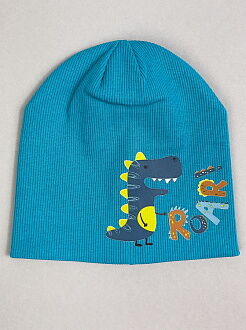 Комплект шапка и хомут Semejka Марио бирюзовый 9319 - фото