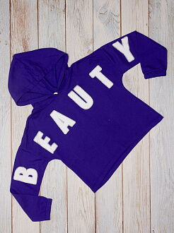 Укороченная кофта с капюшоном для девочки Breeze Beauty фиолетовая 14324 - цена