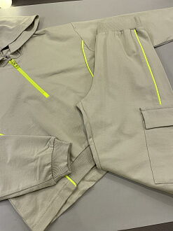 Спортивный костюм для девочки Mevis оливковый 3725-01 - фотография