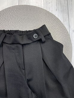 Брюки-палаццо для девочки трикотаж Valza черные 5106 - цена