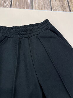 Трикотажные брюки-палаццо для девочки Mevis черные 5258-02 - размеры