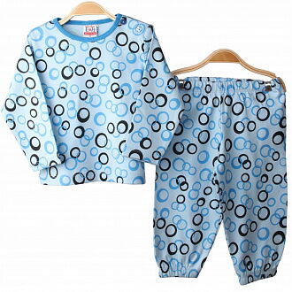 Пижама детская Кольца голубая 8382 - фото
