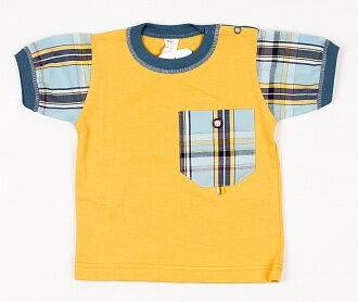 Комплект для мальчика (футболка+шорты) Денди горчичный 916 - Киев