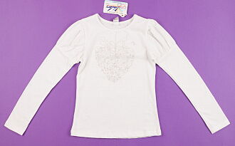 Блузка трикотажная для девочки Valeri tex белая 1714-55-042 - размеры