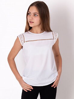 Блузка для девочки Mevis белая 3679-01 - цена