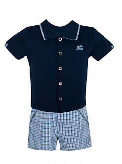 Комплект для мальчика (поло+шорты) Маленьке сонечко Джои темно-синий - купить