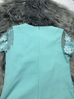 Нарядное платье для девочки Mevis бирюзовое 2874-03 - размеры