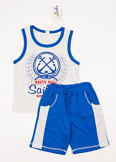 Комплект для мальчика (майка+шорты)  Valeri tex Якорь синий - цена