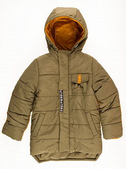 Куртка зимняя для мальчика Одягайко хаки 20059 - цена