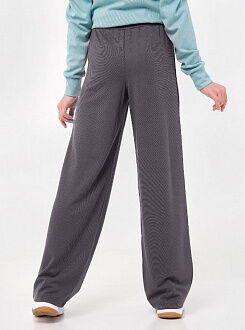 Трикотажные брюки-палаццо для девочки SMIL серые 115495 - фотография