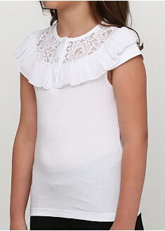 Трикотажная блузка для девочки Vidoli белая 19598 - размеры