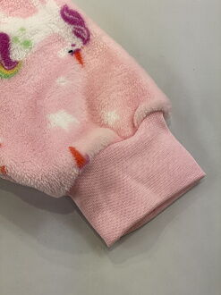 Пижама детская вельсофт Фламинго Единорожки розовая 855-910 - размеры
