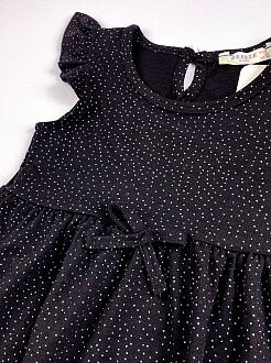 Трикотажное платье для девочки Breeze черное 14284 - фотография