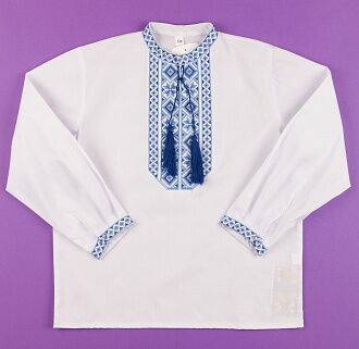 Вышиванка-сорочка для мальчика Украина Козачок синяя 2338 - цена