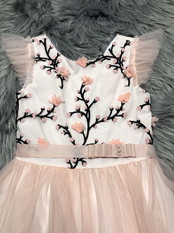 Нарядное платье для девочки Mevis розовое 3404-01 - фотография