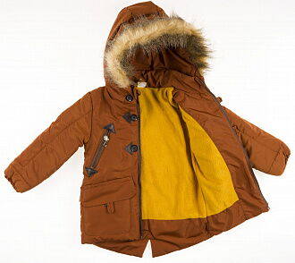 Куртка для мальчика ОДЯГАЙКО коричневая 22055 - фото