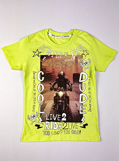 Комплект футболка и шорты для мальчика Breeze Cool Dude салатовый 15397 - картинка