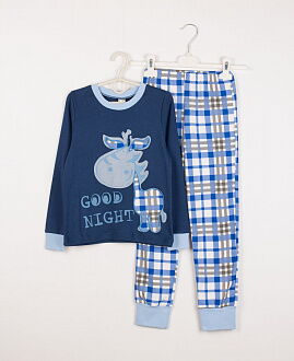 Пижама для мальчика Valeri tex темно-синяя 1827-87-090 - цена